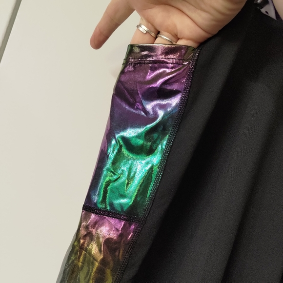 Shein Holographic Capris 3X - Picture 2 of 3